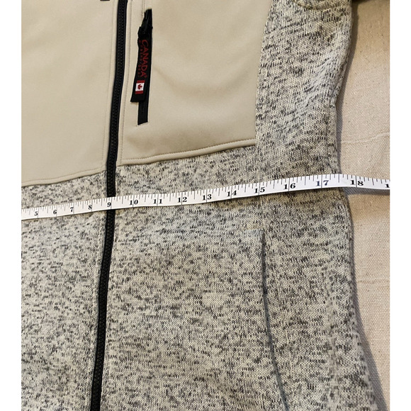 Canada Weatherguard Athletic Jacket Womens Size S/P Beige / Grey Fleece Coat - Picture 13 of 16